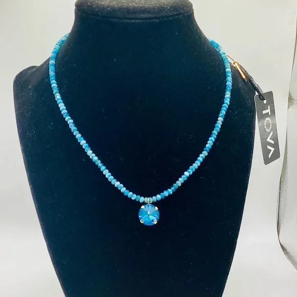 Tova Paige Necklace in Fairy Dust Teal Ignite - Picture 3 of 6